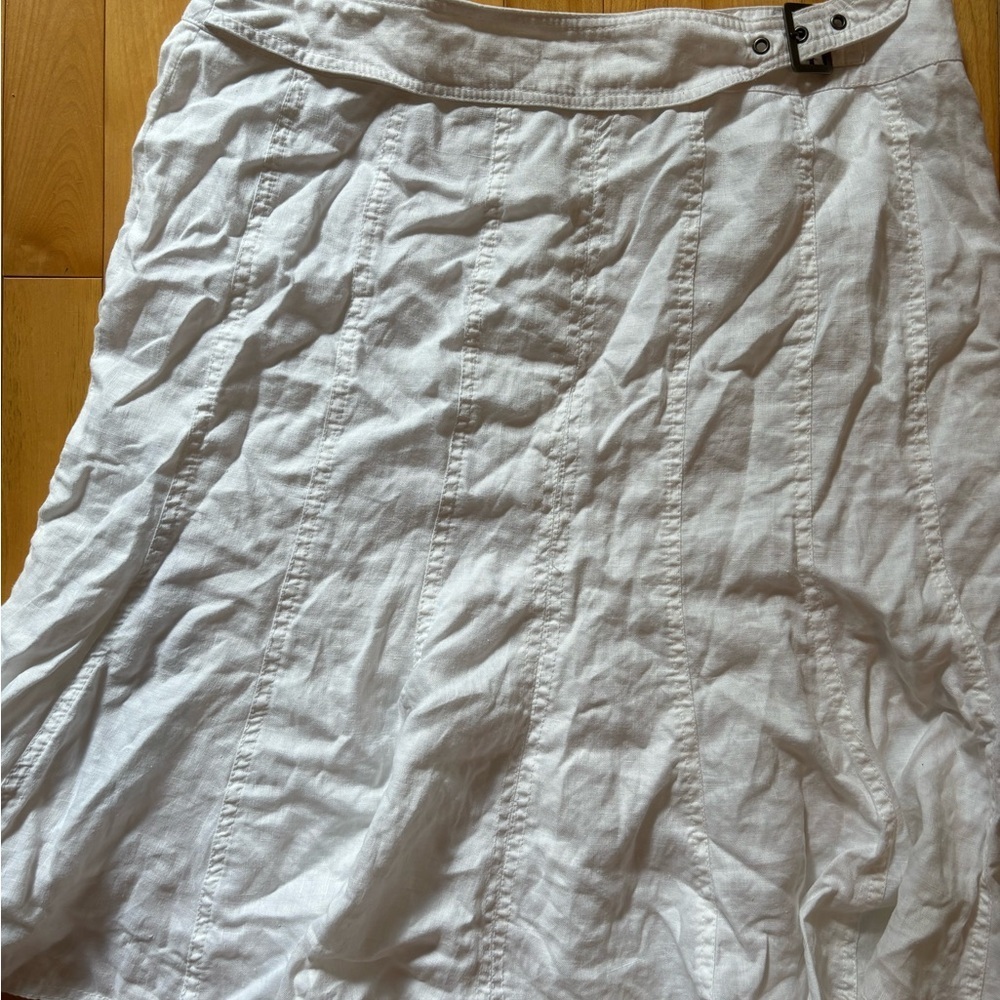 y2k Elegant White Women's Midi Skirt - Picture 2 of 5